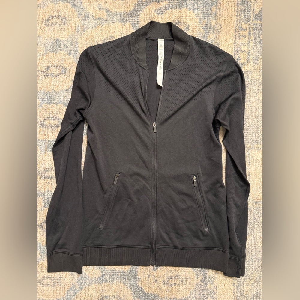 lululemon athletica Black Full-Zip Bomber Jacket
